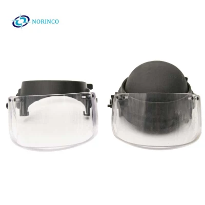 Escudo facial a prueba de balas de alta calidad Aramid PE Visor facial a prueba de balas Escudo facial balístico para casco